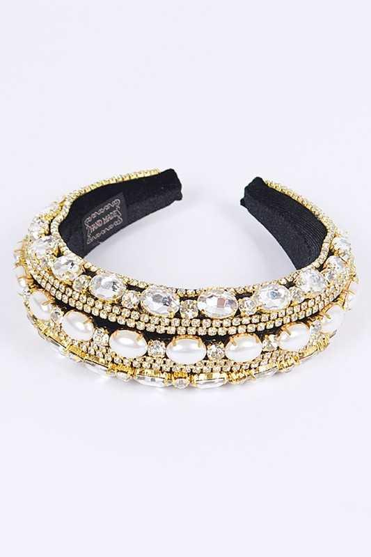 Iconic Mix Crystal Puffy Statement Headband - Leo’s Look Your Best
