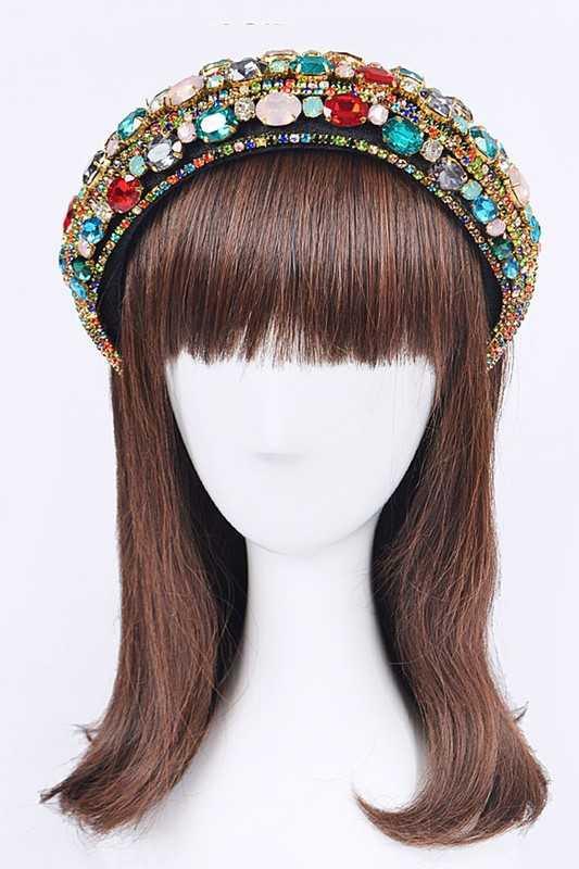 Iconic Mix Crystal Puffy Statement Headband - Leo’s Look Your Best