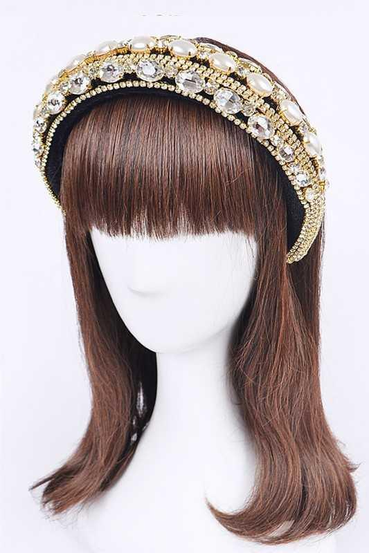 Iconic Mix Crystal Puffy Statement Headband - Leo’s Look Your Best