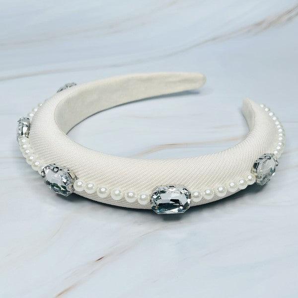 Pearls And Jewels Lined Headband - Leo’s Look Your Best