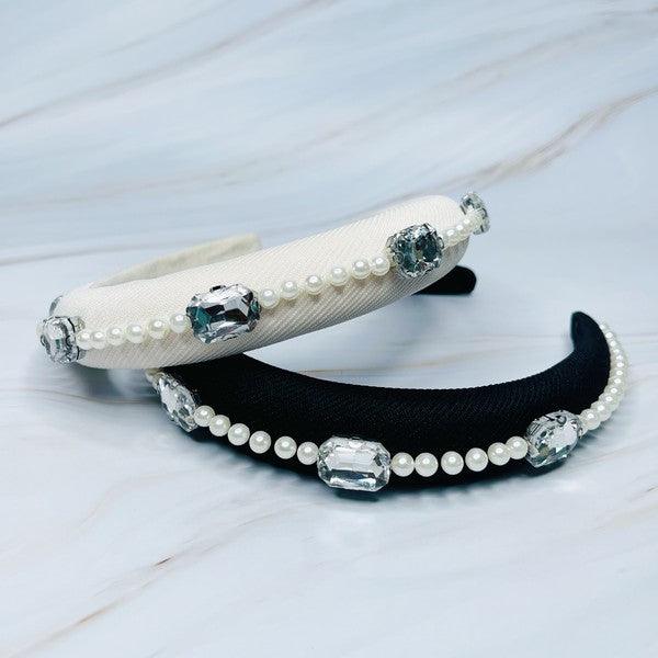 Pearls And Jewels Lined Headband - Leo’s Look Your Best