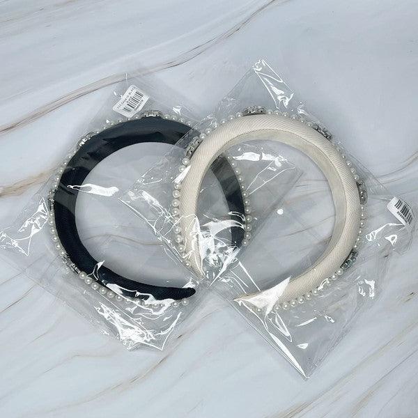 Pearls And Jewels Lined Headband - Leo’s Look Your Best