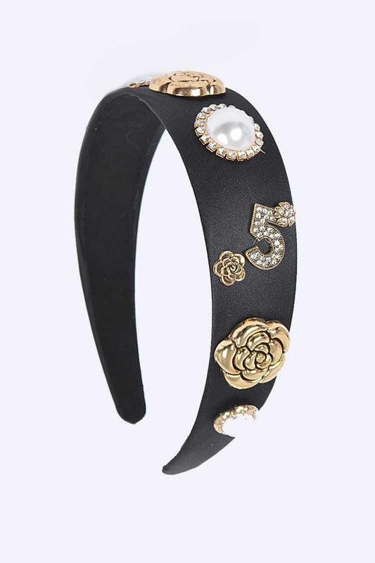 Crystal Rose Number 5 Iconic Headband - Leo’s Look Your Best