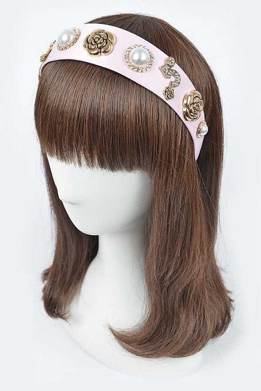 Crystal Rose Number 5 Iconic Headband - Leo’s Look Your Best