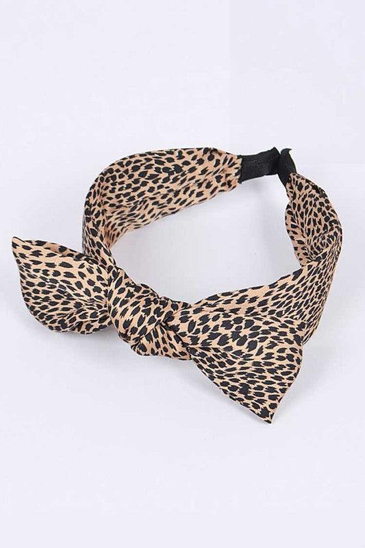 Animal Printed Top Bow Headband 3 PCS PACK - Leo’s Look Your Best