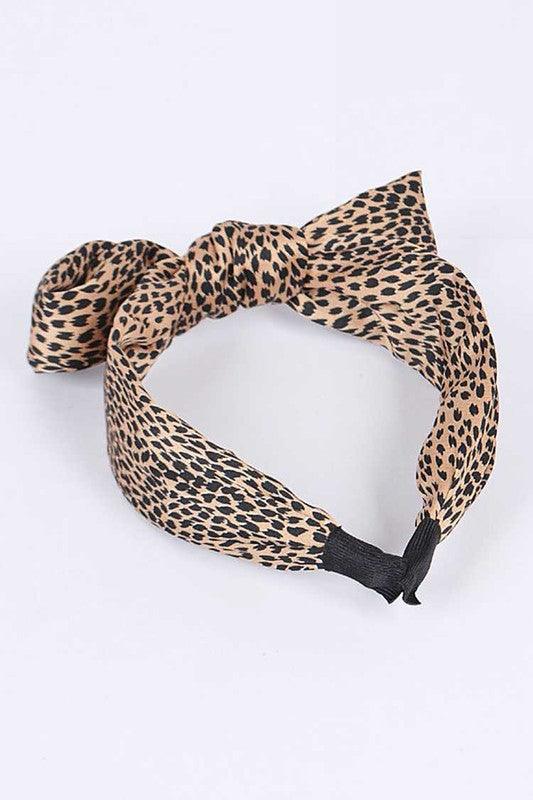Animal Printed Top Bow Headband 3 PCS PACK - Leo’s Look Your Best