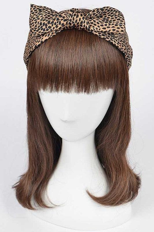 Animal Printed Top Bow Headband 3 PCS PACK - Leo’s Look Your Best