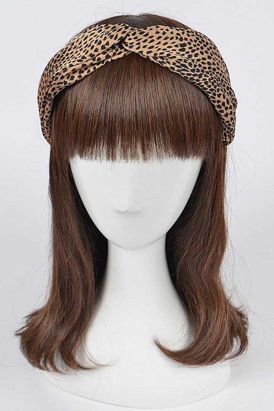Animal Printed Top Knot Headband Set 3PCS SET - Leo’s Look Your Best