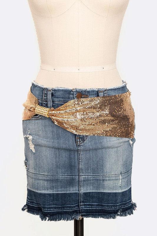 Crystal Chain Mill Convertible Belt & Head Piece - Leo’s Look Your Best