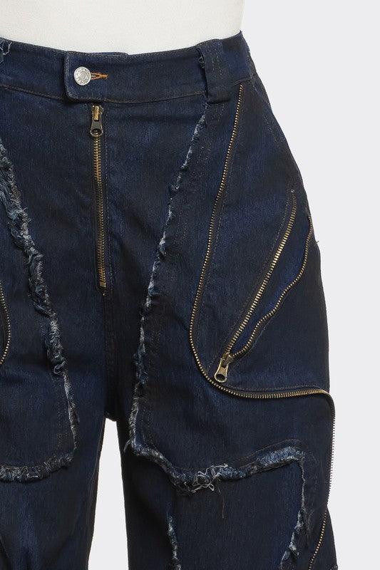 Urban Nomad Distressed Cargo Jeans - Leo’s Look Your Best