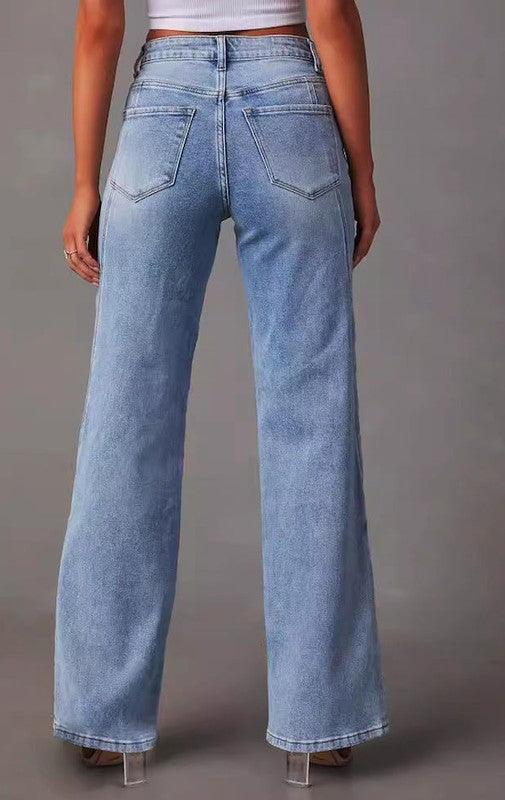 High waisted denim jeans - Leo’s Look Your Best