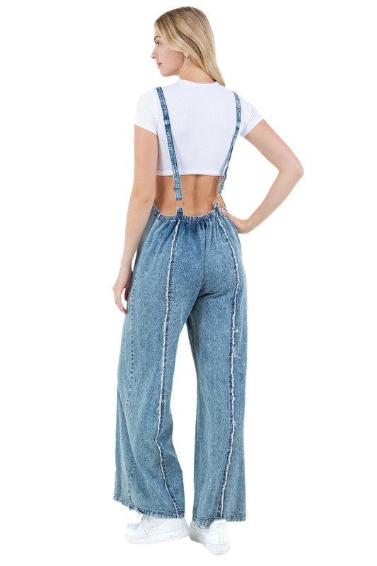 WOMEN FASHION DENIM JUMPSUIT - Leo’s Look Your Best
