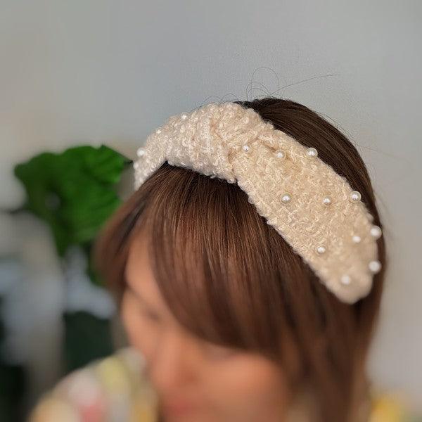 Pearl And Tweed Knotted Headband - Leo’s Look Your Best