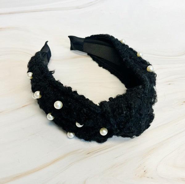 Pearl And Tweed Knotted Headband - Leo’s Look Your Best