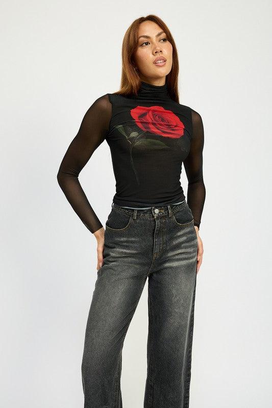 Washed Denim Pants With Fold Over Detail - Leo’s Look Your Best