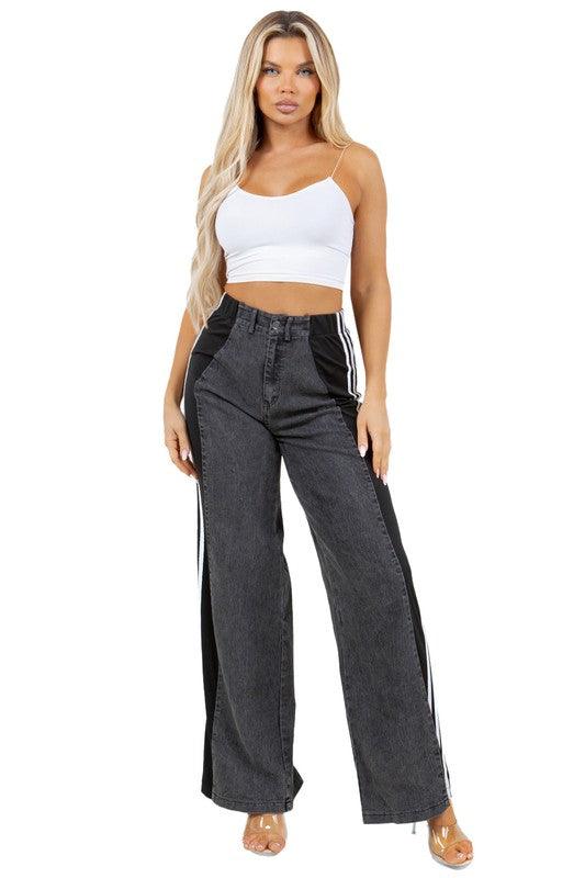 Fashion Denim with Side Straps - Leo’s Look Your Best