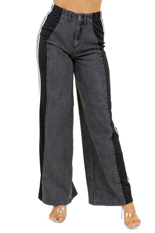Fashion Denim with Side Straps - Leo’s Look Your Best