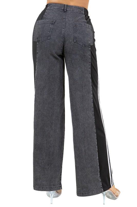 Fashion Denim with Side Straps - Leo’s Look Your Best