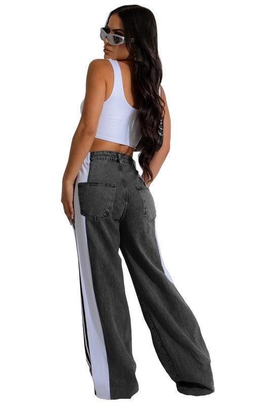 Fashion Denim with Side Straps - Leo’s Look Your Best