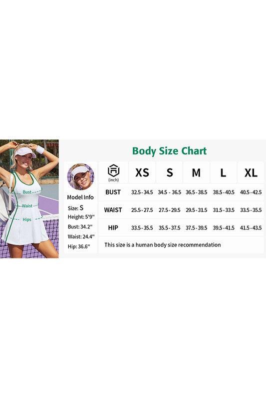 Bra V Neck Racerback Tennis Dresses with Shorts - Leo’s Look Your Best