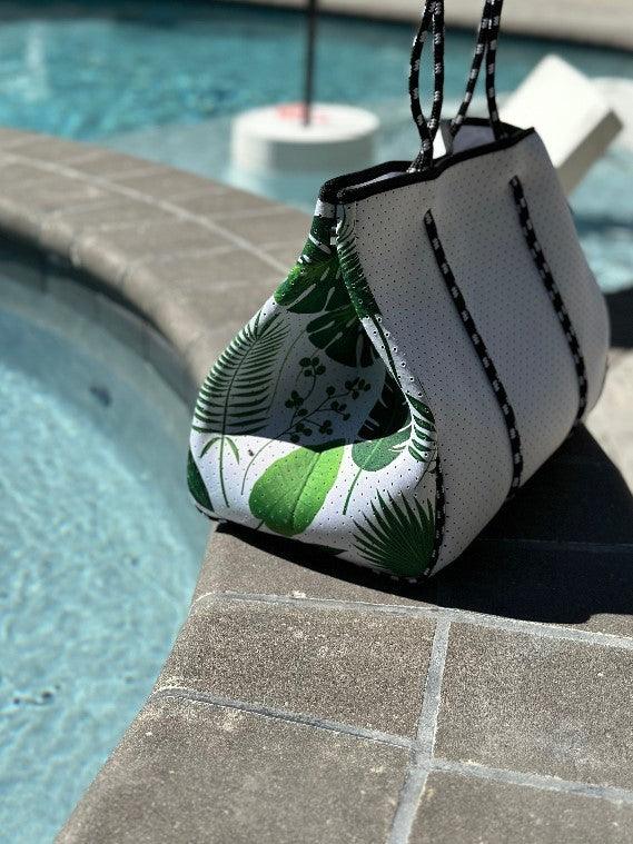 The Penny Palm Neoprene Tote - Leo’s Look Your Best