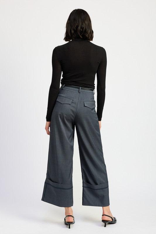 Fold Over Pleated Pants - Leo’s Look Your Best