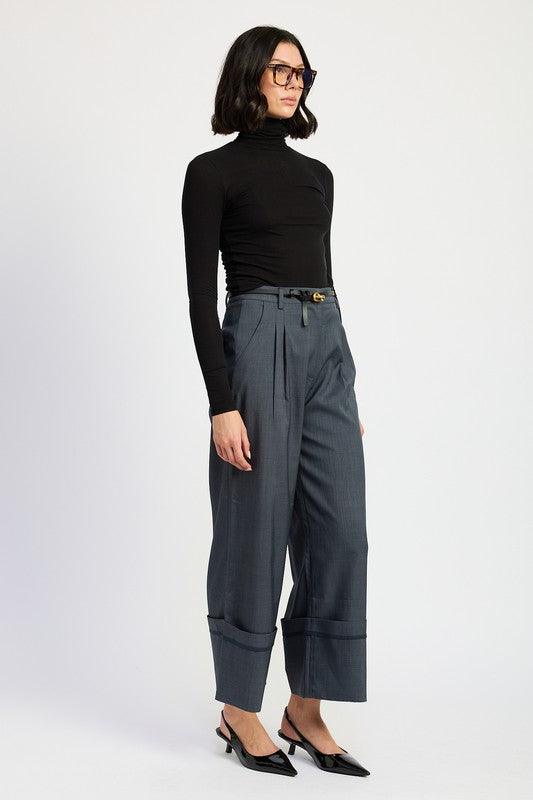 Fold Over Pleated Pants - Leo’s Look Your Best