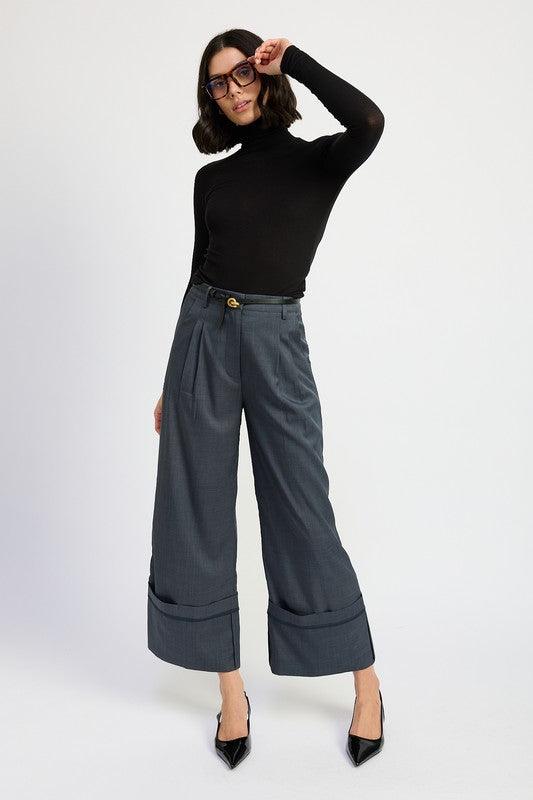 Fold Over Pleated Pants - Leo’s Look Your Best