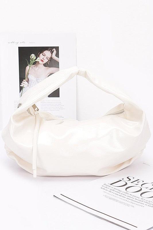 Patent Finish Faux Leather Top Handle Swing Bag - Leo’s Look Your Best