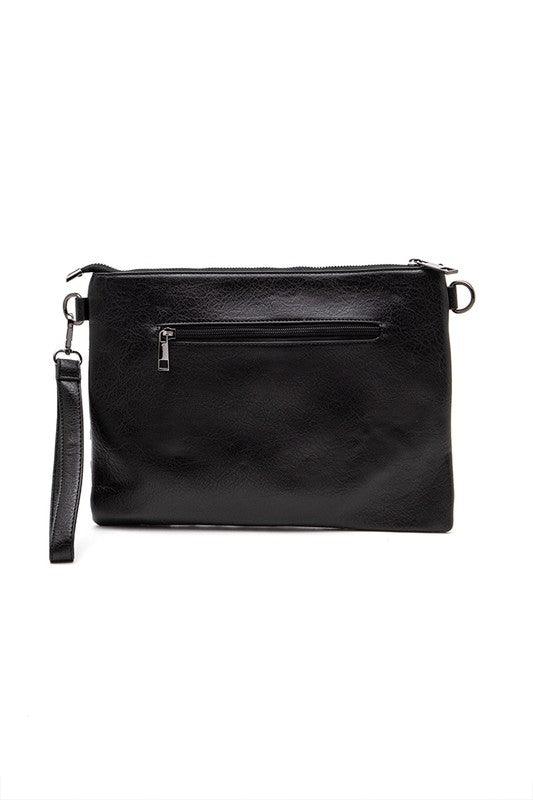 Skull Studs Convertible Crossbody Clutch Swing Bag - Leo’s Look Your Best