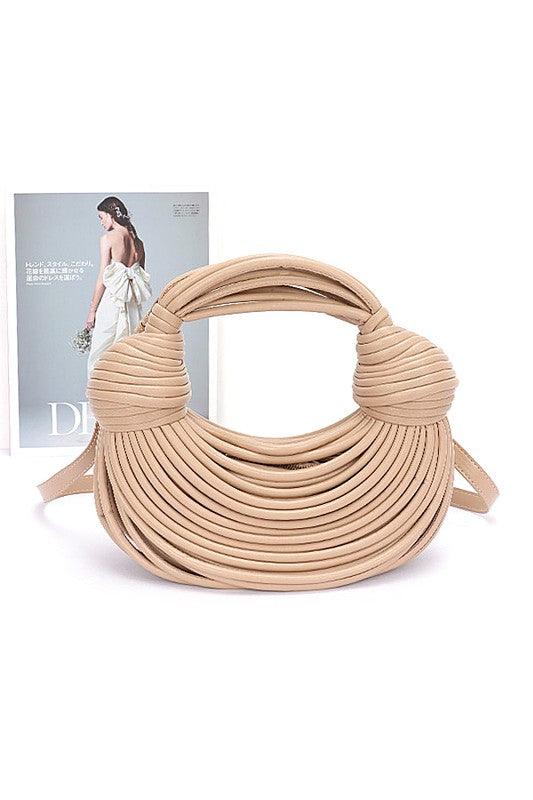 Faux Leather String Rope Top Handle Swing Bag - Leo’s Look Your Best