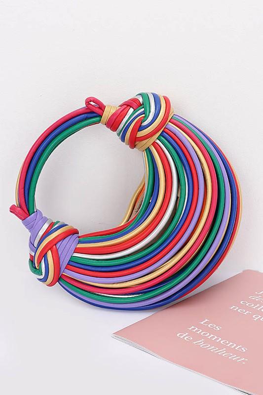 Faux Leather String Rope Top Handle Swing Bag - Leo’s Look Your Best