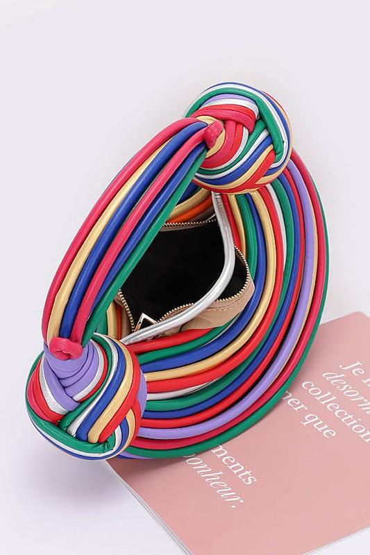 Faux Leather String Rope Top Handle Swing Bag - Leo’s Look Your Best