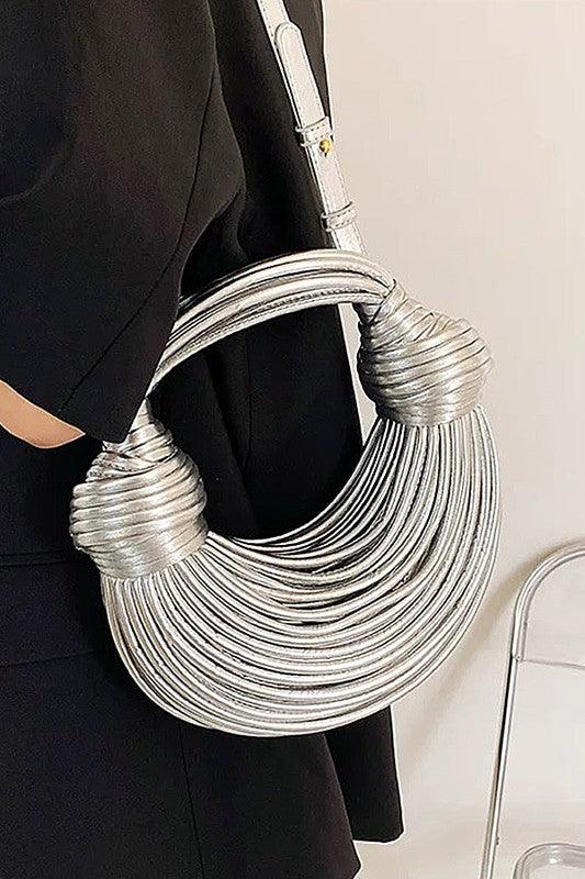 Faux Leather String Rope Top Handle Swing Bag - Leo’s Look Your Best