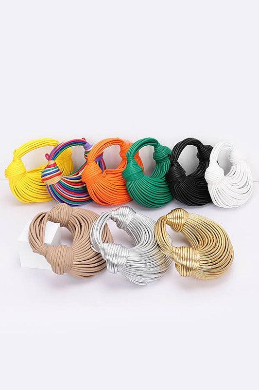 Faux Leather String Rope Top Handle Swing Bag - Leo’s Look Your Best