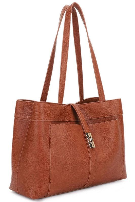 Twist Lock Flap Satchel - Leo’s Look Your Best
