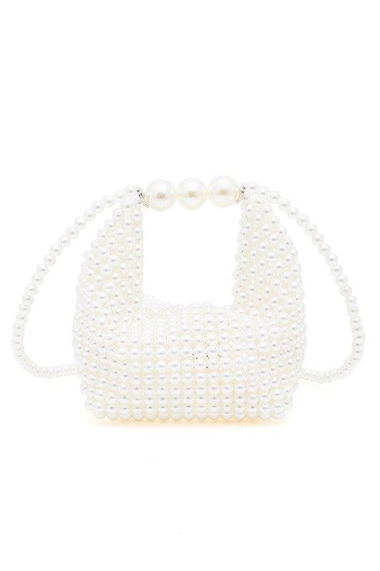 Petite Pearl Braided Top Handle Clutch Bag - Leo’s Look Your Best