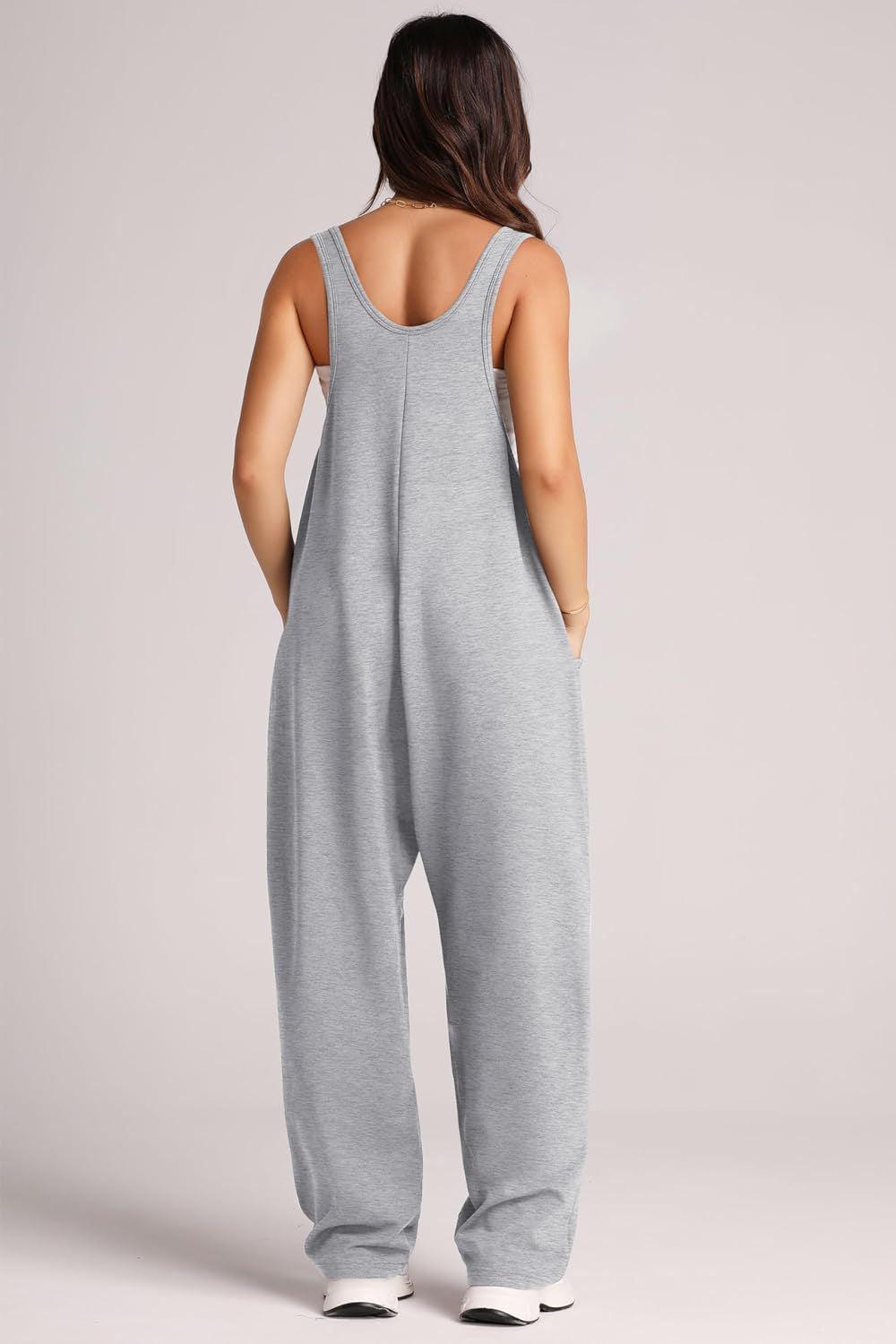 Lovelet V-Neck Wide Strap Overalls - Leo’s Look Your Best