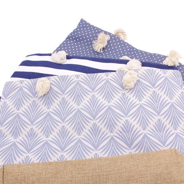 BOHO LEAF PRINT BEACH TOTE BAG - Leo’s Look Your Best