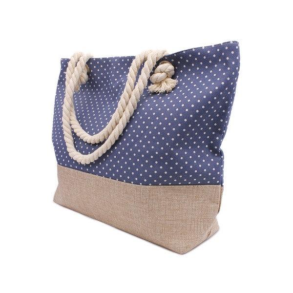 POLKA DOT BEACH TOTE BAG - Leo’s Look Your Best