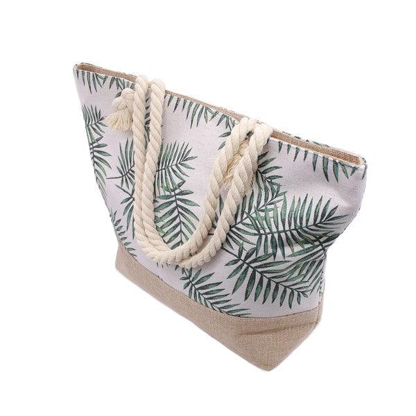 TROPICAL LEAF BEACH TOTE BAG - Leo’s Look Your Best