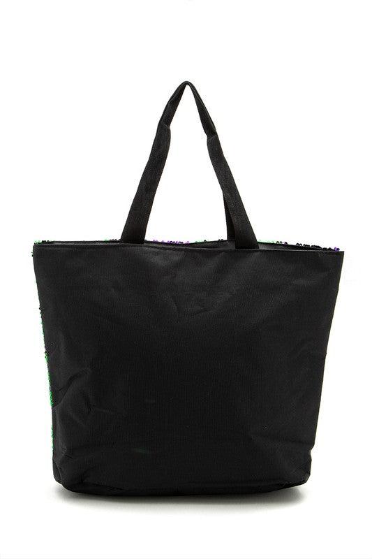 Mardi Gras Sequins Tote - Leo’s Look Your Best