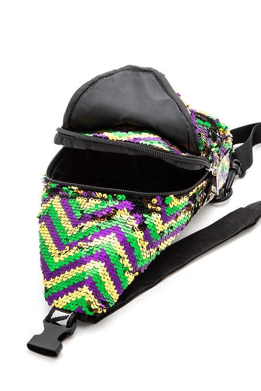 Mardi Gras Sequins Swing Bag - Leo’s Look Your Best