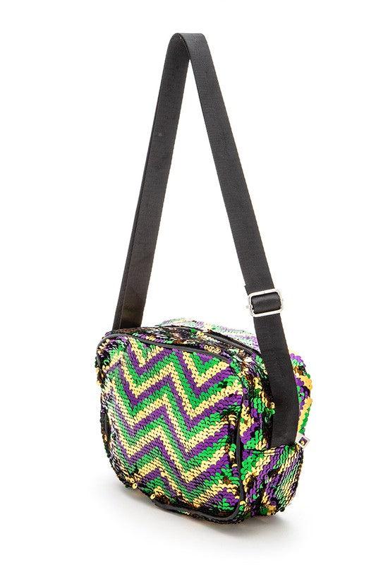 Mardi Gras Sequins Crossbody Bag - Leo’s Look Your Best