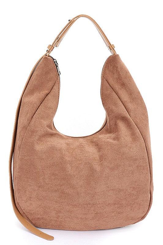 Faux Suede Oversize Shoulder Bag - Leo’s Look Your Best