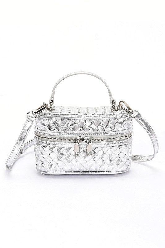 Braided Metallic Top Handle Vanity Swing Bag - Leo’s Look Your Best