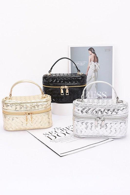 Braided Metallic Top Handle Vanity Swing Bag - Leo’s Look Your Best