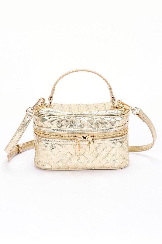 Braided Metallic Top Handle Vanity Swing Bag - Leo’s Look Your Best