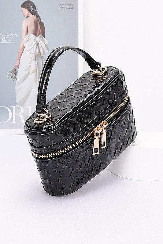 Braided Metallic Top Handle Vanity Swing Bag - Leo’s Look Your Best
