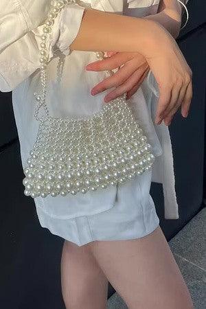 Faux Pearl Braided Shoulder Bag - Leo’s Look Your Best
